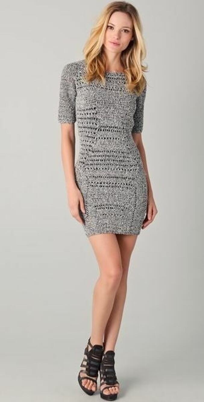 Rag & Bone Red Hart Knit Dress - M
